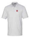 NC State Wolfpack Cutter & Buck Pike Double Dot Print Stretch Mens Polo White Mannequin Thumbnail Image
