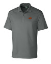 Oklahoma State Cowboys Cutter & Buck Genre Textured Solid Mens Polo Elemental Grey Mannequin Thumbnail Image