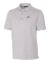 View image 11: Notre Dame Fighting Irish Cutter & Buck Forge Heathered Stretch Mens Polo Polished Heather Mannequin