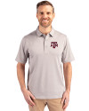 Texas A&M Aggies Cutter & Buck Forge Heathered Stretch Mens Polo Polished Heather Front Thumbnail Image