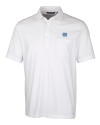 North Carolina Tar Heels Cutter & Buck Advantage Tri-Blend Jersey Mens Pocket Polo White Mannequin Thumbnail Image