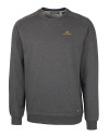 Notre Dame Fighting Irish Cutter & Buck Saturday Cotton Blend Mens Crew Neck Sweatshirt Charcoal Heather Mannequin Thumbnail Image
