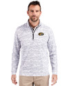 Missouri Tigers Cutter & Buck Traverse Stretch Eco Camo Print Quarter Zip Mens Pullover Charcoal Front Thumbnail Image