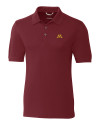 Minnesota Golden Gophers Cutter & Buck Advantage Eco Tri-Blend Pique Mens Polo Bordeaux Mannequin Thumbnail Image