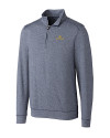 Notre Dame Fighting Irish Cutter & Buck Shoreline Heathered Quarter Zip Mens Pullover Liberty Navy Heather Mannequin Thumbnail Image
