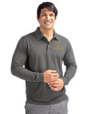 Notre Dame Fighting Irish Cutter & Buck Advantage Eco Tri-Blend Pique Mens Long Sleeve Polo Elemental Grey Front Thumbnail Image