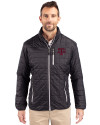 Texas A&M Aggies Cutter & Buck Rainier PrimaLoft® Mens Eco Insulated Full Zip Puffer Jacket Black Front Thumbnail Image
