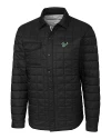 South Florida Bulls Cutter & Buck Rainier PrimaLoft® Mens Eco Insulated Quilted Shirt Jacket Black Mannequin Thumbnail Image
