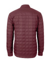 Texas A&M Aggies Cutter & Buck Rainier PrimaLoft® Mens Eco Insulated Quilted Shirt Jacket Bordeaux Mannequin Back Thumbnail Image