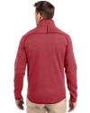 Utah Utes Cutter & Buck Mainsail Sweater-Knit Mens Full Zip Jacket Cardinal Red Heather Back Thumbnail Image