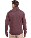 Minnesota Golden Gophers Cutter & Buck Mainsail Sweater-Knit Mens Full Zip Jacket Bordeaux Heather Back Thumbnail Image