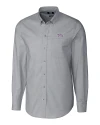 TCU Horned Frogs Cutter & Buck Stretch Oxford Mens Long Sleeve Dress Shirt Charcoal Mannequin Thumbnail Image