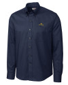 Notre Dame Fighting Irish Cutter & Buck Epic Easy Care Nailshead Mens Long Sleeve Dress Shirt Navy Blue Mannequin Thumbnail Image