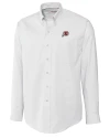 View image 3: Utah Utes Cutter & Buck Epic Easy Care Nailshead Mens Long Sleeve Dress Shirt White Mannequin