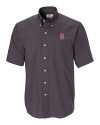 Stanford Cardinal  Cutter & Buck Epic Easy Care Nailshead Mens Short Sleeve Dress Shirt Black Mannequin Thumbnail Image