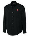 NC State Wolfpack Cutter & Buck Epic Easy Care Fine Twill Mens Long Sleeve Dress Shirt Black Mannequin Thumbnail Image