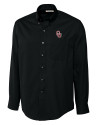 Oklahoma Sooners  Cutter & Buck Epic Easy Care Fine Twill Mens Long Sleeve Dress Shirt Black Mannequin Thumbnail Image