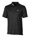 South Florida Bulls Cutter & Buck Pike Micro Floral Print Stretch Mens Polo Black Mannequin Thumbnail Image