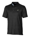 Purdue Boilermakers Cutter & Buck Pike Micro Floral Print Stretch Mens Polo Black Mannequin Thumbnail Image