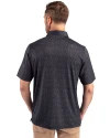 Southern Miss Golden Eagles Cutter & Buck Pike Micro Floral Print Stretch Mens Polo Black Back Thumbnail Image