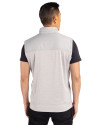 South Florida Bulls Cutter & Buck Stealth Hybrid Quilted Mens Big and Tall Windbreaker Vest Polished Medium Gray Back Thumbnail Image