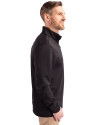 South Florida Bulls Cutter & Buck Traverse Stretch Eco Quarter Zip Mens Big and Tall Pullover Black Side Thumbnail Image