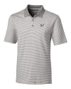 South Florida Bulls Cutter & Buck Forge Tonal Stripe Stretch Mens Big and Tall Polo Polished Medium Gray Mannequin Thumbnail Image