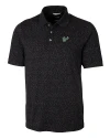 South Florida Bulls Cutter & Buck Advantage Tri-Blend Space Dye Mens Big and Tall Polo Dark Black Mannequin Thumbnail Image