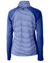 Memphis Tigers Cutter & Buck Forge Tonal Stripe Stretch Half Zip Womens Top Tour Blue Mannequin Back Thumbnail Image