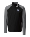 Kentucky Wildcats Cutter & Buck Response Lightweight Hybrid Quarter Zip Mens Pullover Windbreaker Black Mannequin Thumbnail Image