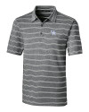Kentucky Wildcats Cutter & Buck Forge Epic Confidence Recycled Heathered Stripe Stretch Mens Polo Black Mannequin Thumbnail Image