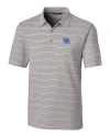 Kentucky Wildcats Cutter & Buck Forge Epic Confidence Recycled Heathered Stripe Stretch Mens Polo Polished Medium Gray Mannequin Thumbnail Image