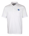 Kentucky Wildcats Cutter & Buck Advantage Tri-Blend Jersey Mens Pocket Polo White Mannequin Thumbnail Image