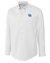 Kentucky Wildcats Cutter & Buck Epic Easy Care Nailshead Mens Big and Tall Long Sleeve Dress Shirt White Mannequin Thumbnail Image
