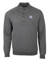 Kentucky Wildcats Cutter & Buck Saturday Cotton Blend Mens Big and Tall  Mock Pullover Sweatshirt Charcoal Heather Mannequin Thumbnail Image