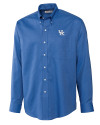 Kentucky Wildcats Cutter & Buck Epic Easy Care Nailshead Mens Long Sleeve Dress Shirt French Blue Mannequin Thumbnail Image