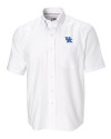 Kentucky Wildcats Cutter & Buck Epic Easy Care Nailshead Mens Short Sleeve Dress Shirt White Mannequin Thumbnail Image