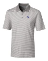 Air Force Falcons Cutter & Buck Forge Tonal Stripe Stretch Mens Big and Tall Polo Polished Medium Gray Mannequin Thumbnail Image