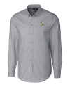 Appalachian State Mountaineers Cutter & Buck Stretch Oxford Mens Long Sleeve Dress Shirt Charcoal Mannequin Thumbnail Image