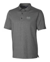 Utah State Aggies Cutter & Buck Forge Heathered Stretch Mens Polo Charcoal Heather Mannequin Thumbnail Image