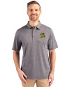 Bryant University Bulldogs Cutter & Buck Forge Heathered Stretch Mens Polo Charcoal Heather Front Thumbnail Image