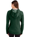 Dartmouth Big Green Cutter & Buck Mainsail Full Zip Hooded Womens Jacket Hunter Heather Back Thumbnail Image