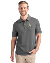 Appalachian State Mountaineers Cutter & Buck Advantage Eco Tri-Blend Pique Mens Polo Elemental Grey Front Thumbnail Image