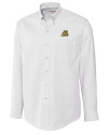 Bryant University Bulldogs Cutter & Buck Epic Easy Care Nailshead Mens Big and Tall Long Sleeve Dress Shirt White Mannequin Thumbnail Image