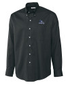 Creighton Bluejays Cutter & Buck Epic Easy Care Nailshead Mens Long Sleeve Dress Shirt Black Mannequin Thumbnail Image