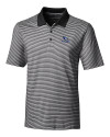 Creighton Bluejays Cutter & Buck Forge Tonal Stripe Stretch Mens Big and Tall Polo Black Mannequin Thumbnail Image