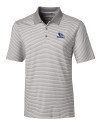 Creighton Bluejays Cutter & Buck Forge Tonal Stripe Stretch Mens Big and Tall Polo Polished Medium Gray Mannequin Thumbnail Image