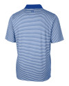 Creighton Bluejays Cutter & Buck Forge Tonal Stripe Stretch Mens Big and Tall Polo Tour Blue Mannequin Back Thumbnail Image