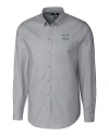Utah State Aggies Cutter & Buck Stretch Oxford Mens Long Sleeve Dress Shirt Charcoal Mannequin Thumbnail Image