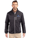 Creighton Bluejays Cutter & Buck Rainier PrimaLoft® Mens Eco Insulated Full Zip Puffer Jacket Black Front Thumbnail Image